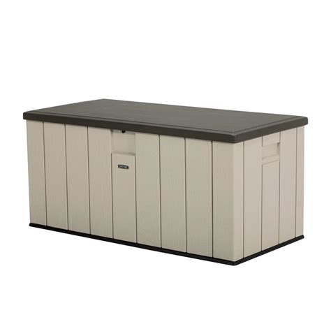 Lifetime deck box - The Lifetime 60012 Extra Large 130 Gallon Deck Box (in desert sand/brown) is an outdoor-rated storage trunk that helps contain clutter in your garden and porch. It is spacious, providing plenty of room to store everything you’ll need in an outdoor location. The trunk is weather and UV-resistant, and has a waterproof seal, ensuring …